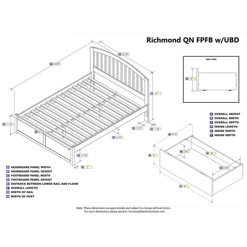 Platform Bed with Drawers - Modern Espresso Finish - Underbed Storage - Expandable Design