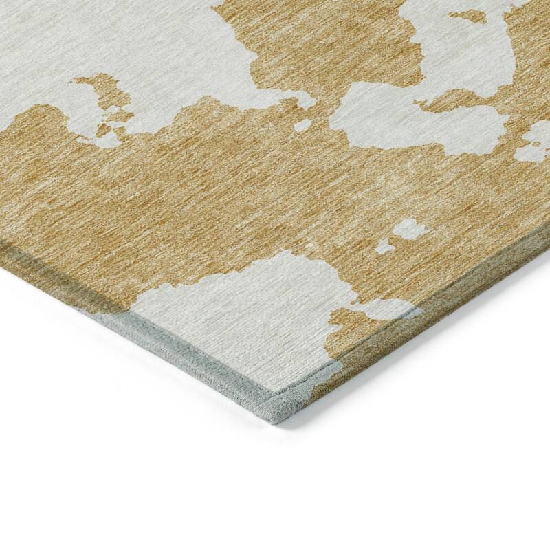 Machine Washable Indoor/ Outdoor Contemporary Abstract Chantille Rug