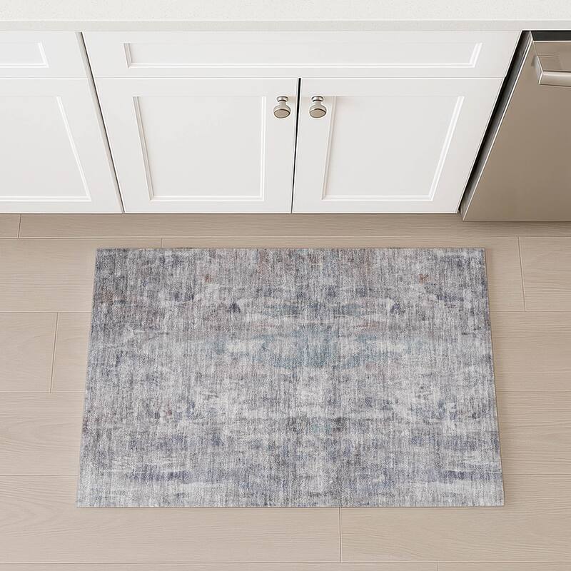 Machine Washable Indoor/ Outdoor Muted Ombre Chantille Rug
