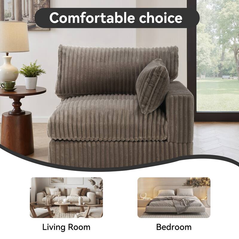 Plush Faux Fur Accent Sofa Chair