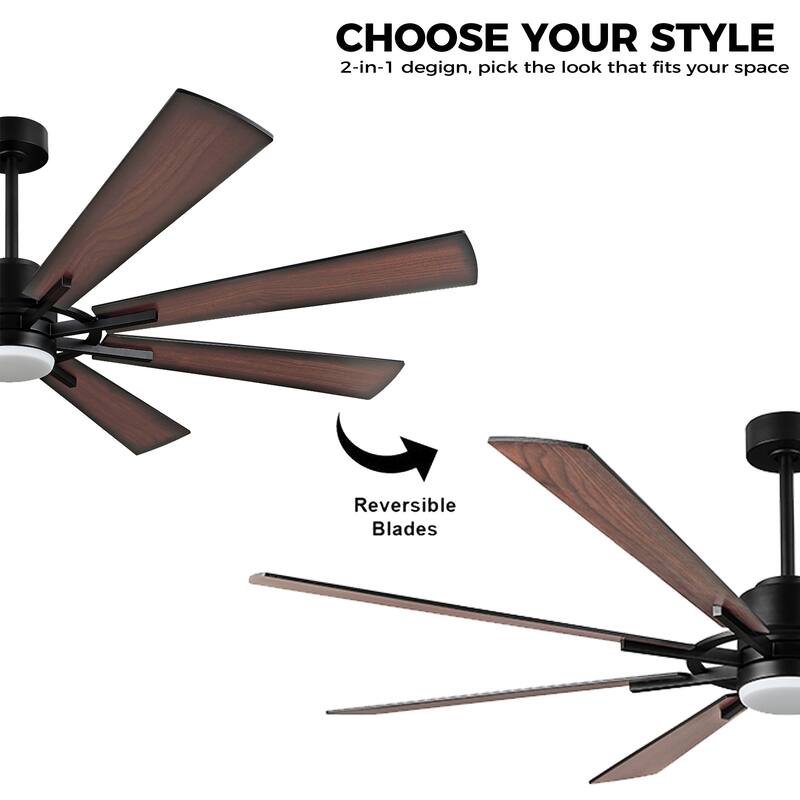 72"/80" DC Motor Indoor Ceiling Fan with Lights and Remote
