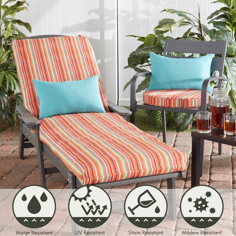 Greendale Home Fashions 18" Round Outdoor Chair Pad (Set of 2)