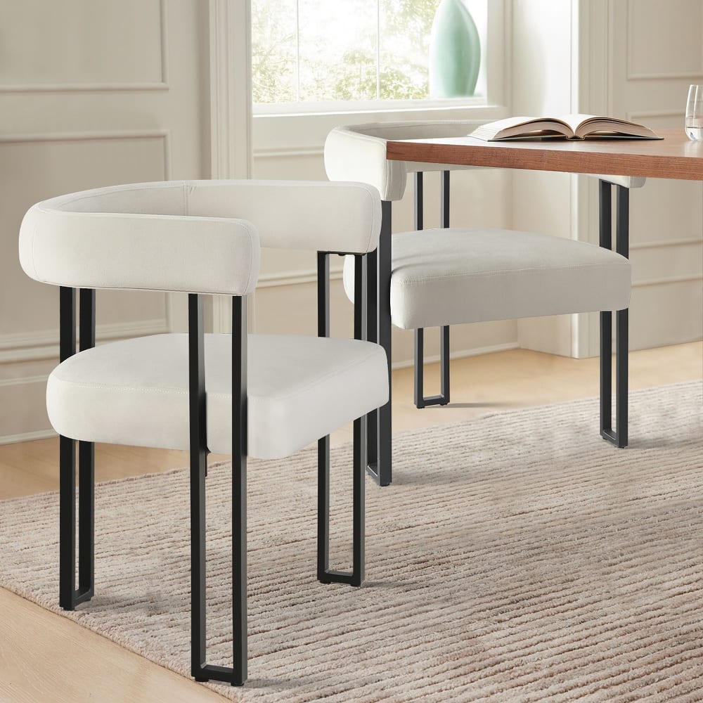 Upholstered Velvet Armchair (Set of 2)