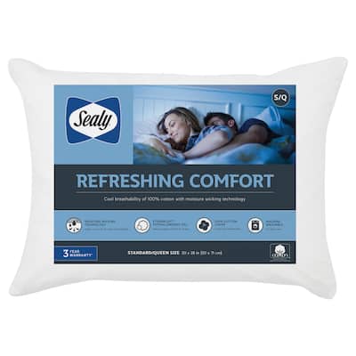 Sealy Moisture Wicking Cotton Pillow - White