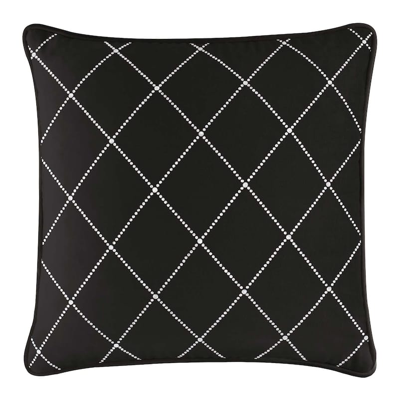 Sparkles Home Atlas Rhinestone Pillow - 16x16 - Black