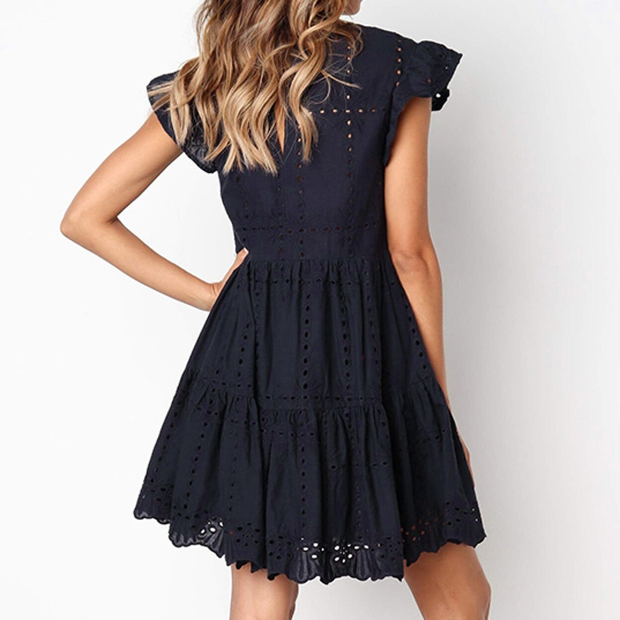 eyelet babydoll dress