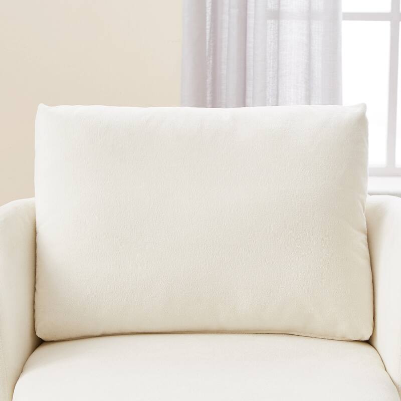 Chenille 360° Swivel Barrel Chair with Ergonomic Curved Design and 440lb Weight Capacity