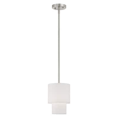 Livex Lighting 1-light Mini Pendant, 51040-91 - 7" DIA 18" - 48" ADJ H