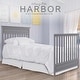 preview thumbnail 7 of 5, Dream On Harbor 4-in-1 Convertible Mini Crib Steel Grey