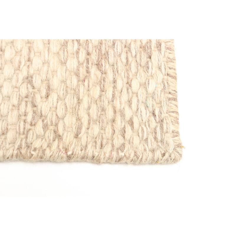 ECARPETGALLERY Braid weave Sienna Tan Wool Rug - 5'1 x 7'5