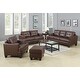 preview thumbnail 5 of 3, Stationary Sofa with Tufted, Dark Brown