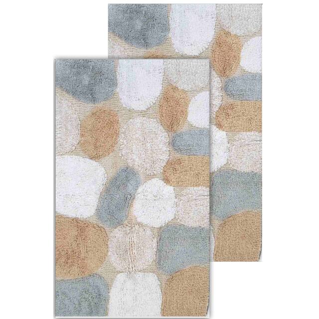 Chesapeake Pebbles 2pc Bath Rug Set - 20"x32" & 20"x32" - Spa