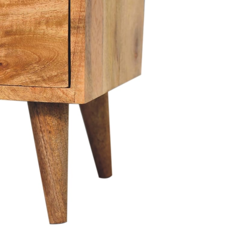 Artisan Furniture Solid Wood Mini Oak-ish Classic Open Nightstand