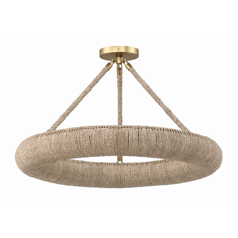 Crystorama Lighting Group OAK-7536_CEILING Oakley 6 Light 24" Wide LED - Soft Gold