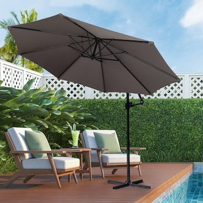 Futzca 9FT Outdoor Hanging Offset Patio Umbrella