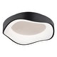 preview thumbnail 7 of 10, Bowen 1-Light Black Modern Round LED Flush Mount Lighting Fixture, White Frosted Shade Low Ceilings, Hallway, Kitchen