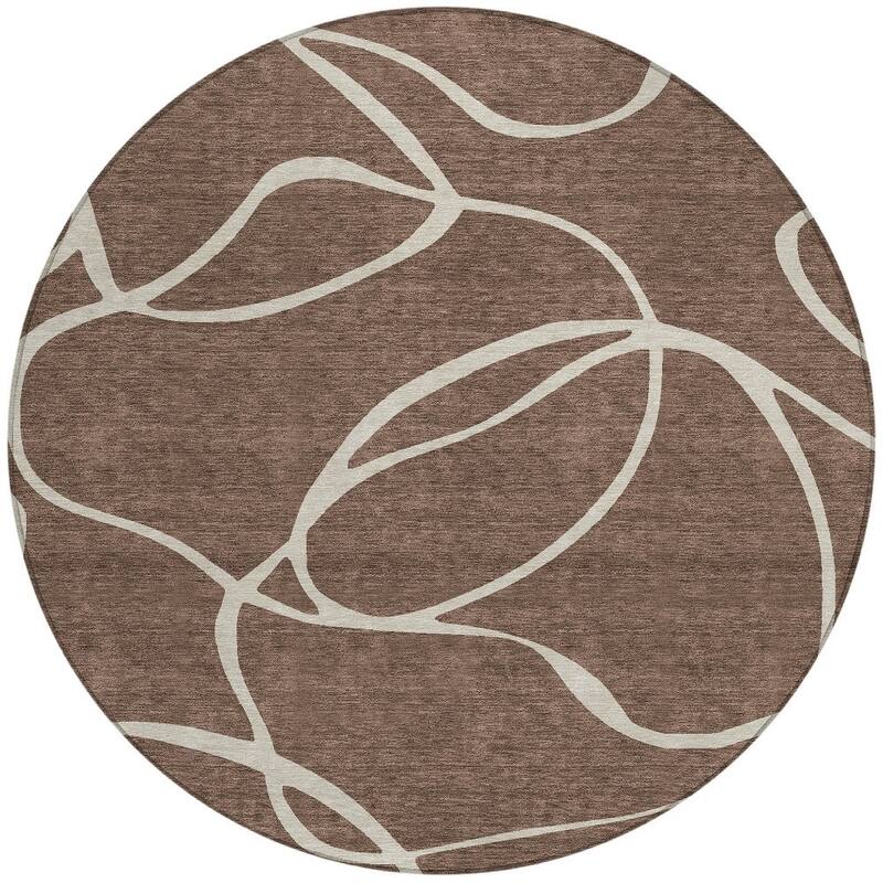 HomeRoots Abstract Transitional Rectangle Outdoor Rug