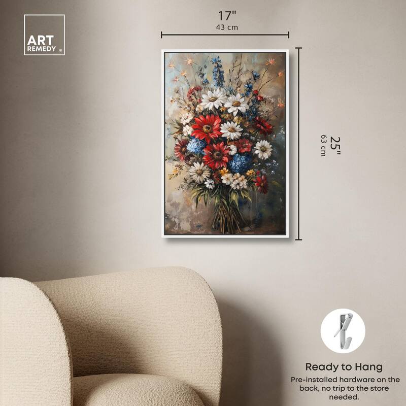 Symphony of Flowers II Canvas by Art Remedy