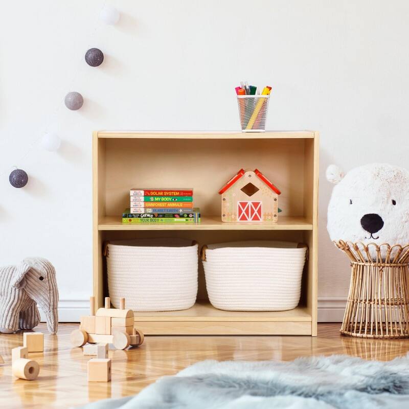 Kids Bookshelf and Toy Storage - 24.8"D x 11.6"W x 23.6"H