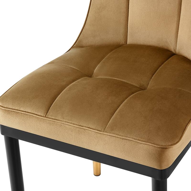 Modern Velvet Upholstered Dining Chairs, Set of 2/4 - 35.8"H x 18.9"W x 23.2"D