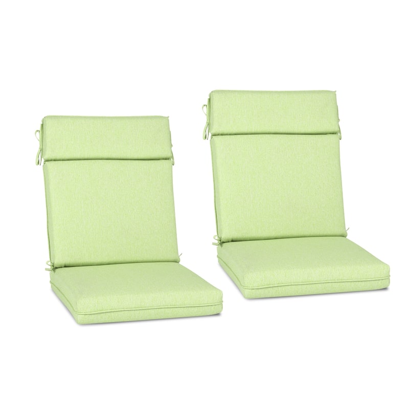 Aoodor Outdoor Dining Chair Cushion Set, 37"x20"x2.8" - Green - set of 2