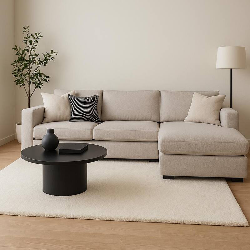 HomeRoots Solid Color Transitional Rectangle Area Rug - 118.00 in. x 94.00 in. x 1.00 in. - 118.00 in. x 94.00 in.  x 1.00 in.