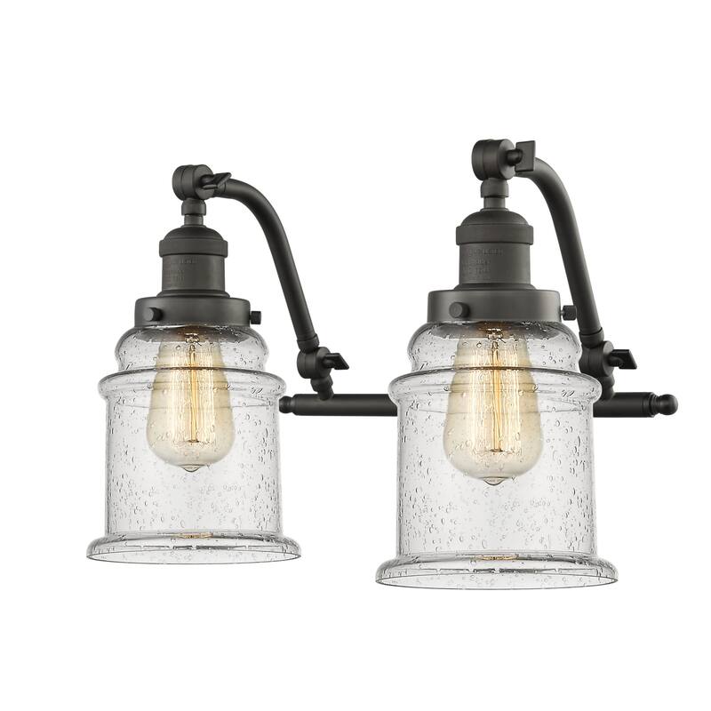 Innovations Lighting Canton 2 Light 18" Wide Bathroom Vanity Light - Oiled Rubbed Bronze / Seedy