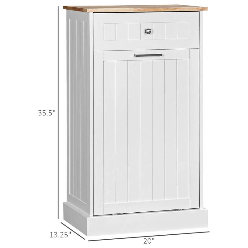 Kitchen Tilt Out Trash Bin Cabinet Free Standing Recycling Trash
