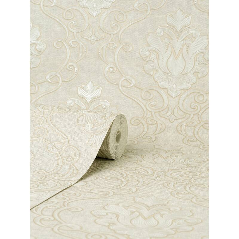 Fine Decor Florentine Neutral Damask Wallpaper