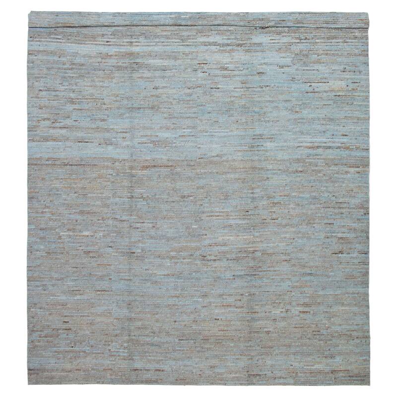ECARPETGALLERY Hand-knotted Finest Peshawar Ziegler Blue Wool Rug - 10'7 x 12'4 - Light Blue - 10'7 x 12'4