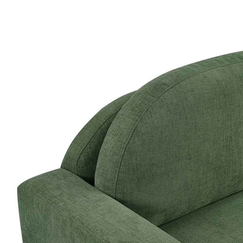 Christopher Knight Home - Dover Modern 84.7" Chenille Upholstered 3-Seater Sofa with Removable Curved Backrest & Cushion