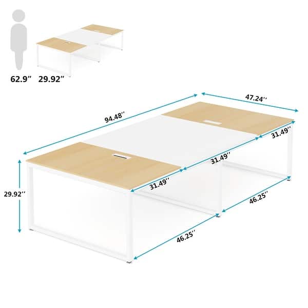 8FT Rectangle Conference Meeting Seminar Table,94 Inches Large