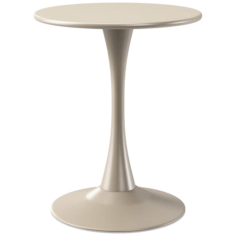 Frond and Form 23.5 Inch Outdoor Steel Dining Table - Sand