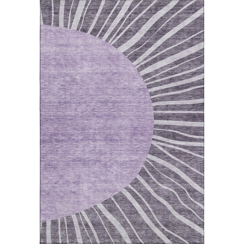 Premium Washable Super Soft Contemporary Rays Mayfield Rug