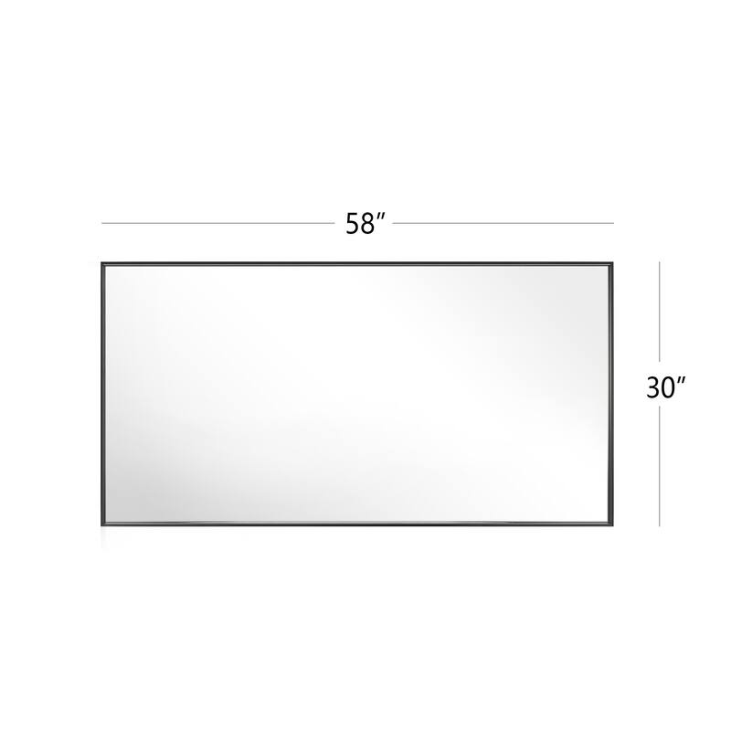 Modern Classic Black Metal Framed Full Length Mirror