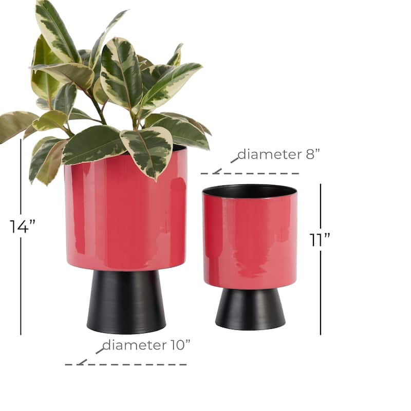Iron Modern Planter 14 x 10 x 10 - 10 x 10 x 14Round