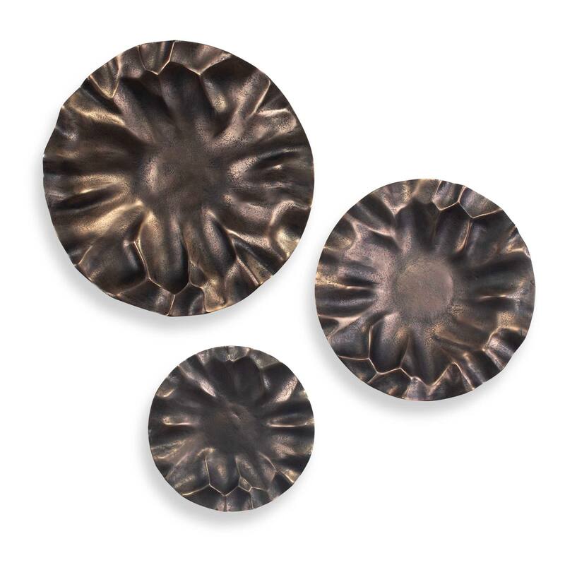Uttermost Peonia Outdoor Bronze Wall Art Set/3 - Bronze