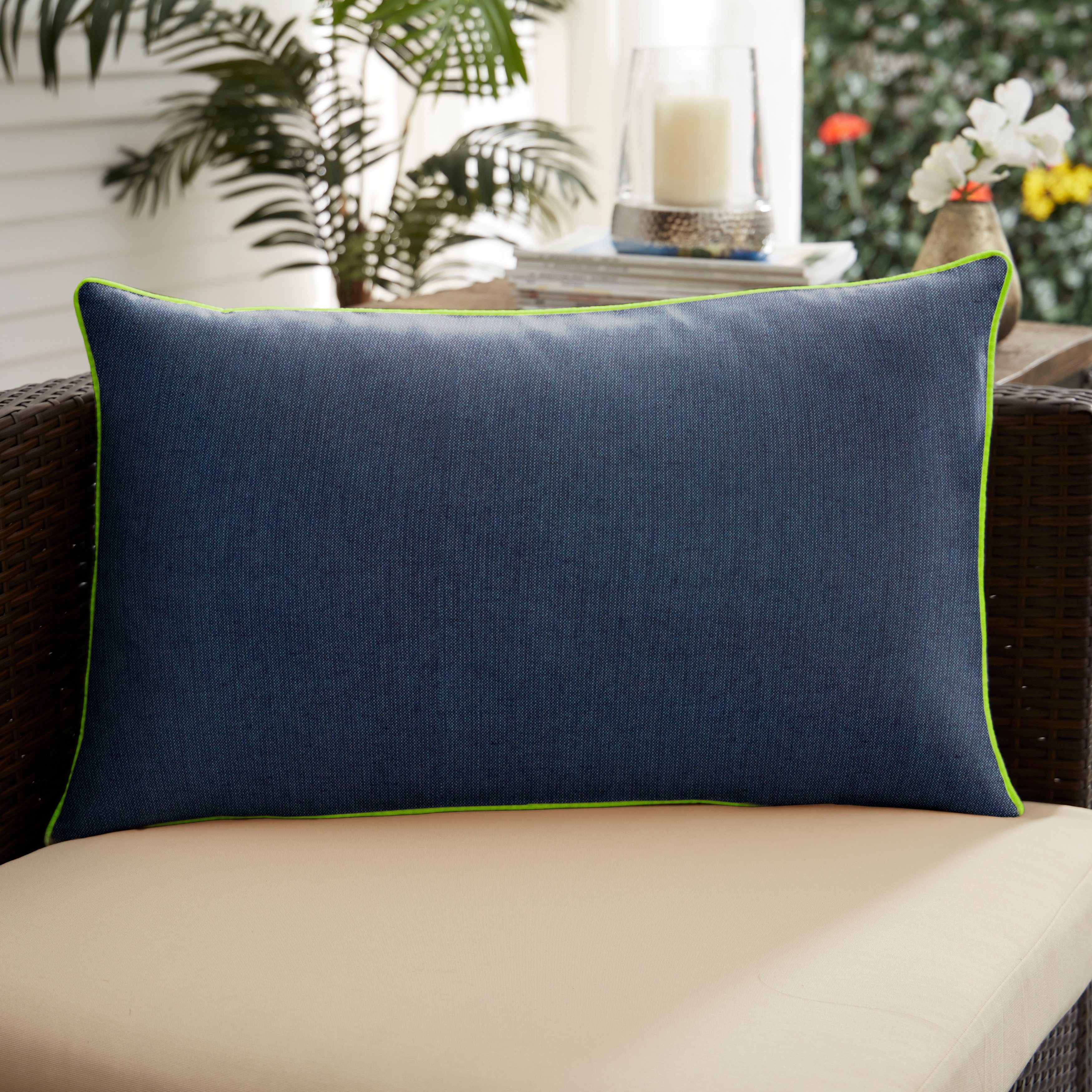 Sorra Home Sunbrella Outdoor Corded Pillow Single