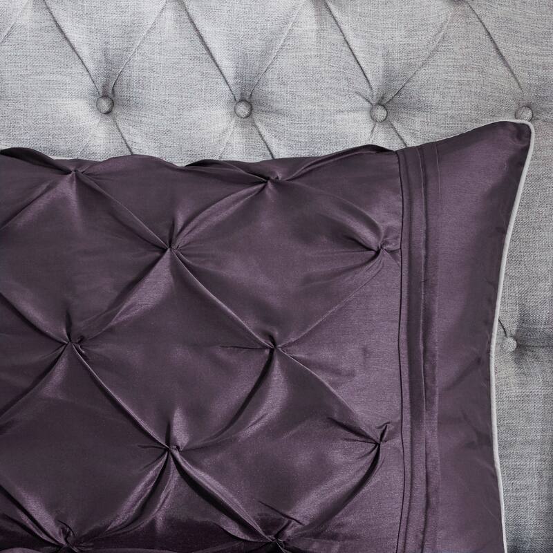 GDF Studio - Laurel 7-Piece Tufted Comforter Set with Decorative Pillows