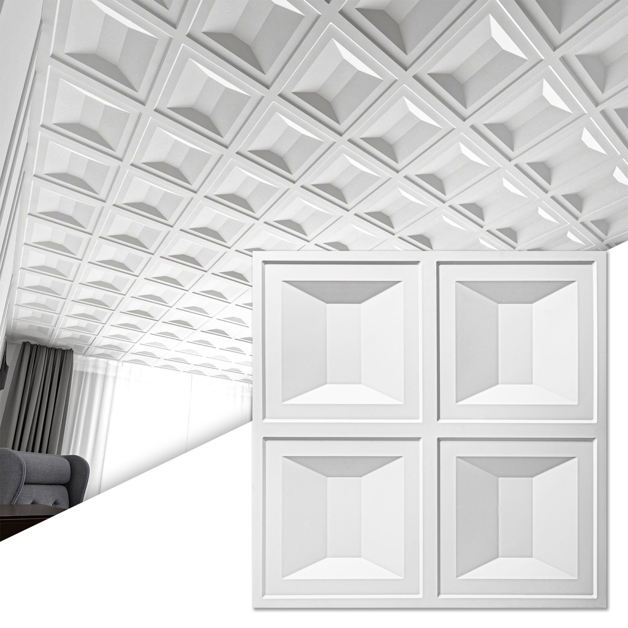 Art3d Drop Ceiling Tiles,PVC Panels,2X2ft