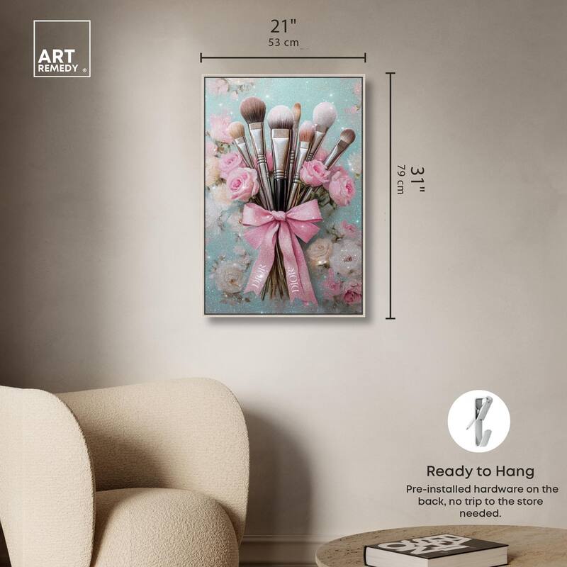 Bouquet of Make Up Brushes Canvas by Art Remedy