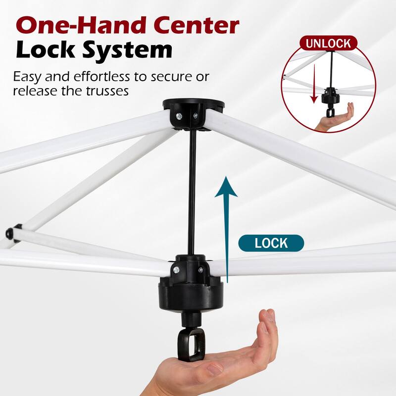 Gymax 10x10 FT Pop Up Canopy Tent 1-Person 1-Button Push Instant Setup