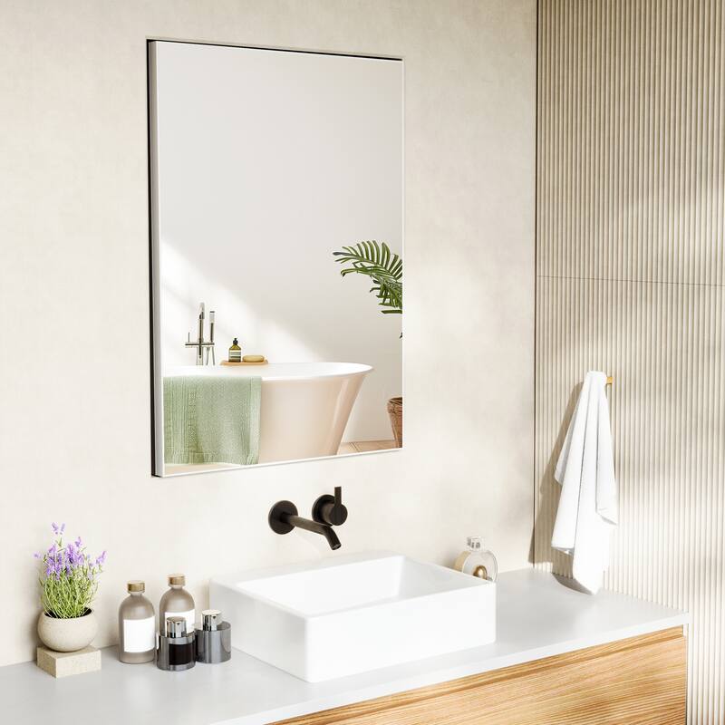 Bathroom Mirror Medicine Cabinet Recessed or Surface Mount with Adjustable Shelves - 20x5x28 inch
