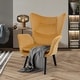 preview thumbnail 6 of 92, Upholstered Wingback Armchair Leisure Accent Chair, Single - 40.55" H x 28.34" W x 33.1" D