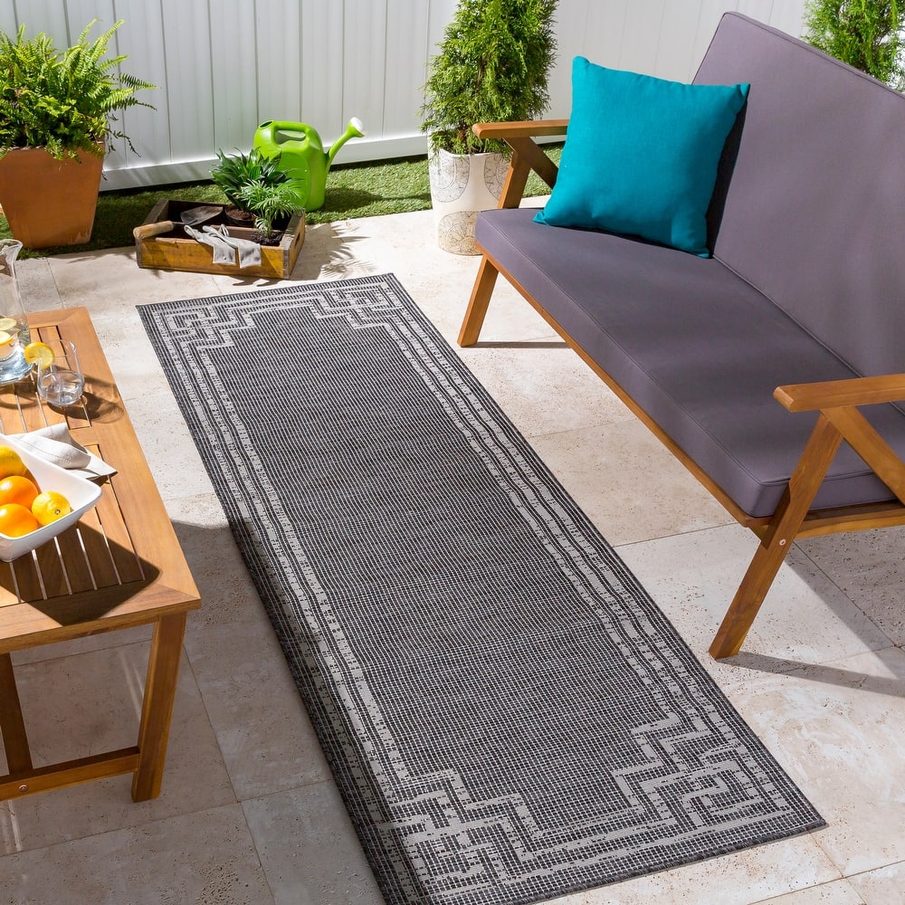 Livabliss Esana Traditional Border Outdoor Area Rug