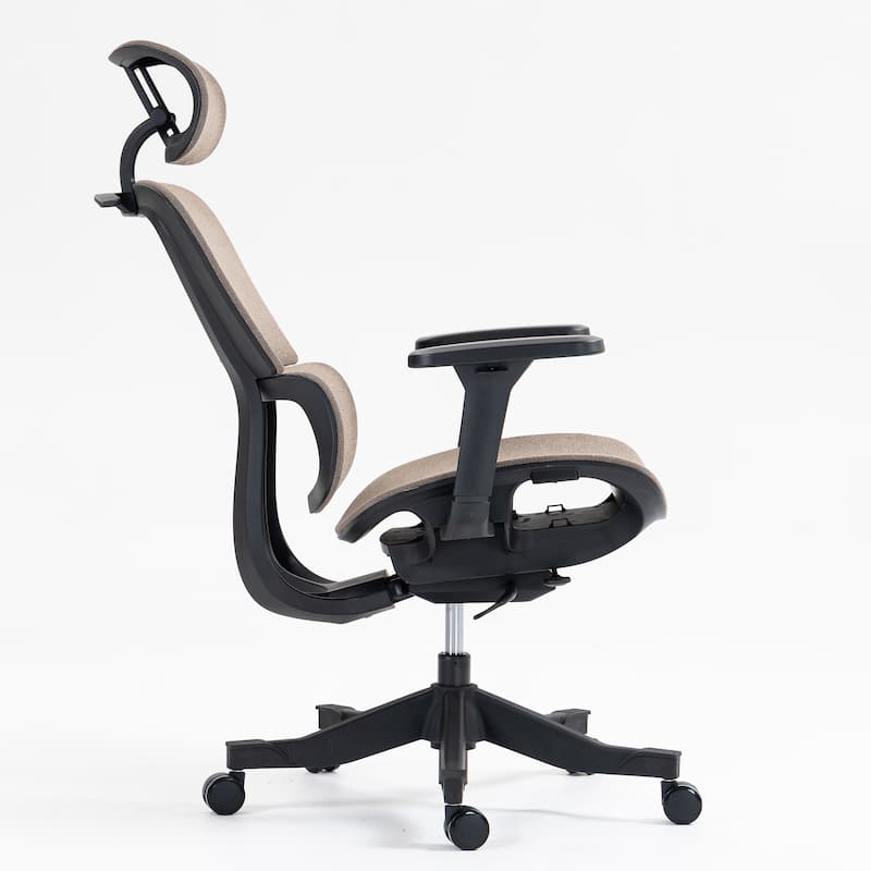 Modern High-Back Mesh Office Chair, Computer Chair, Ergonomic Chair, Gaming Chair with 360° Rotating Base, Brown
