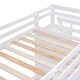 preview thumbnail 7 of 7, Twin Over Twin Bunk Bed with Trundle, Wooden Bed with Staircase and 4 Storage Drawers, Kid's Bed with Guardrail, White