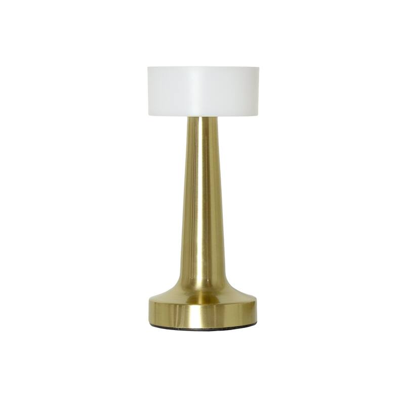 LED Lighted Metal Saucer Mini Touch Sensor Desk Lamp - 8.5" - Gold
