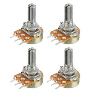 WH148 5Pcs 1K Ohm Variable resistors Conical Single-Turn Rotary Film Potentiometer with knobs