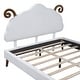 preview thumbnail 12 of 13, Full Size Upholstered Platform Bed with Sheep-Shaped Headboard For Kids